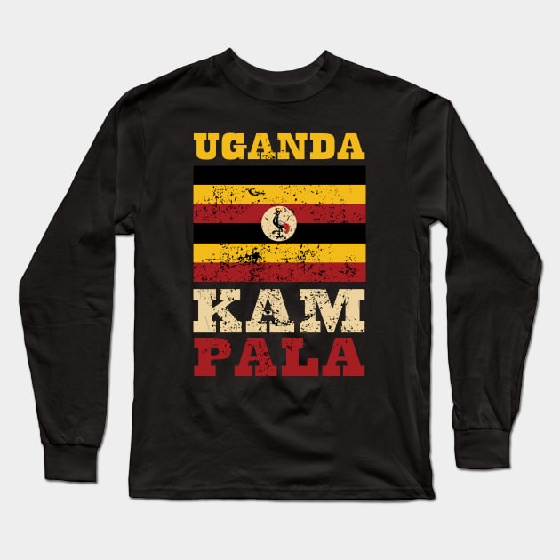 Flag of Uganda Long Sleeve T-Shirt by KewaleeTee